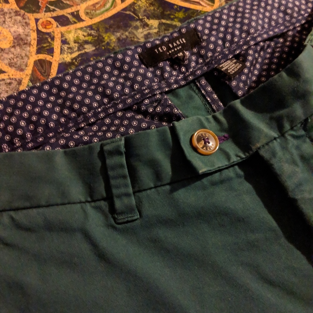 Ted Baker Green Chino Pants Men's Size 34R